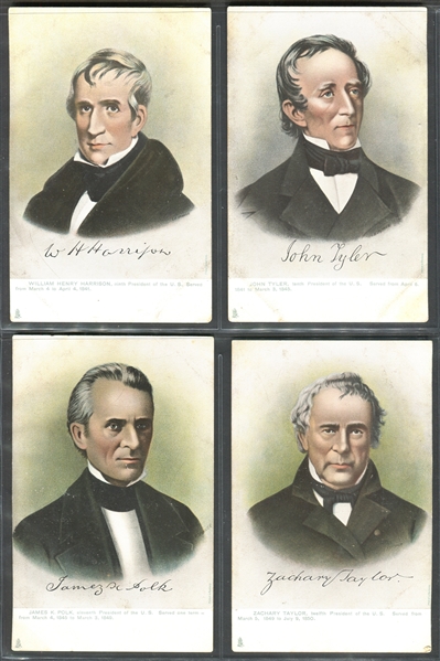 1905 Tucks Postcards Presidents Set of (25) With Washington, Lincoln, Jefferson, Grant and Roosevelt