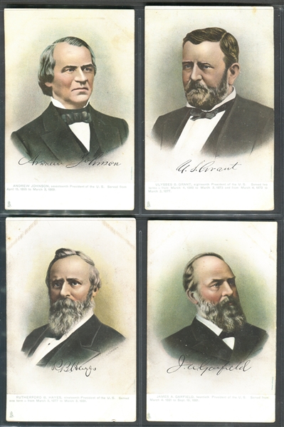 1905 Tucks Postcards Presidents Set of (25) With Washington, Lincoln, Jefferson, Grant and Roosevelt