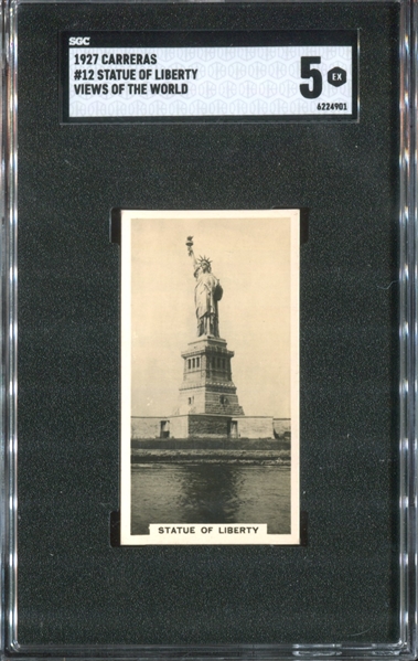 1927 Carerras Tour of the World Complete Set of (27) with Statue Liberty SGC5 EX, Eiffel Tower and More