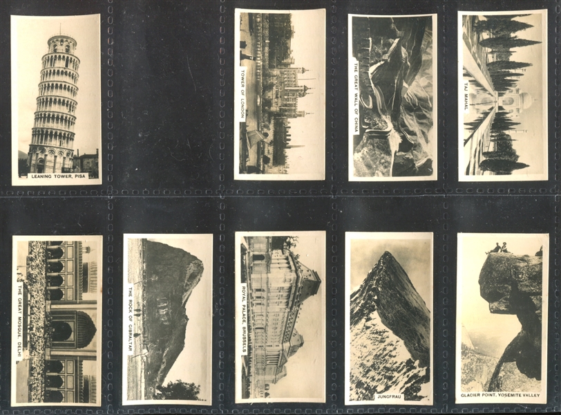 1927 Carerras Tour of the World Complete Set of (27) with Statue Liberty SGC5 EX, Eiffel Tower and More