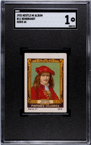 1932 Nestle Mi Album Da Vinci, Michaelangelo and Rembrandt SGC-Graded