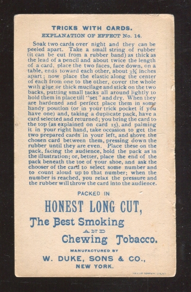 N138 Duke Honest Long Cut Tricks with Cards #24 Metempsychosis