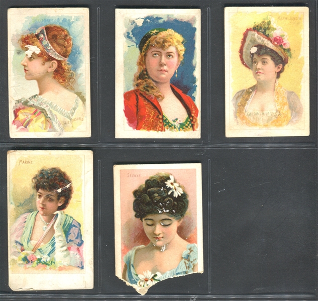 N532C Whalen Actresses Lot of (5) Different Cards