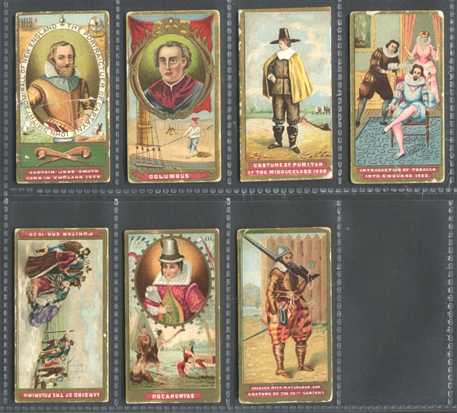 N462 Cameron & Sizer The New Discovery Lot of (7) With keys Columbus, Pocahantas and John Smith Cards