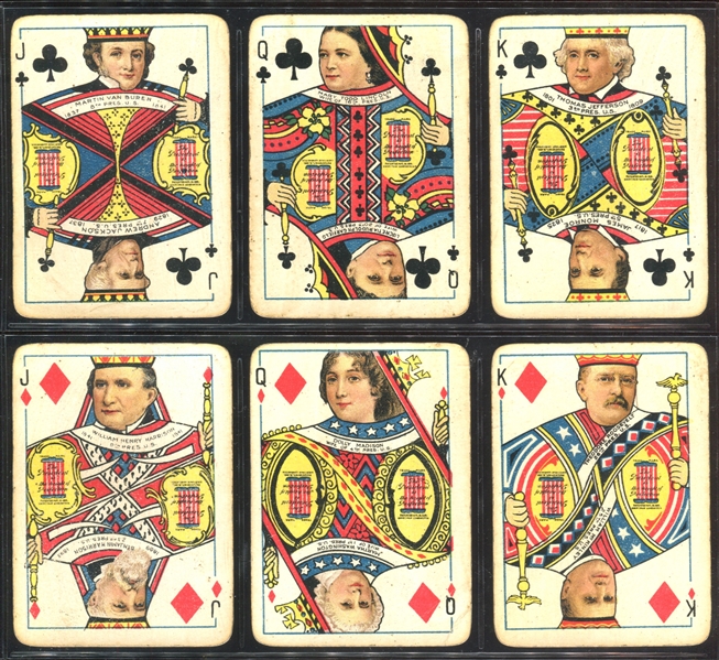 1904 President Suspender Playing Cards Complete Deck of (52) Plus Washington Joker