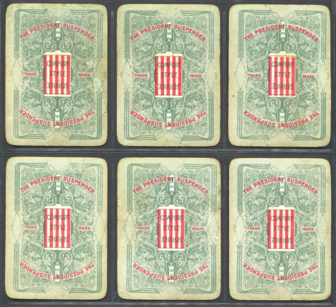 1904 President Suspender Playing Cards Complete Deck of (52) Plus Washington Joker