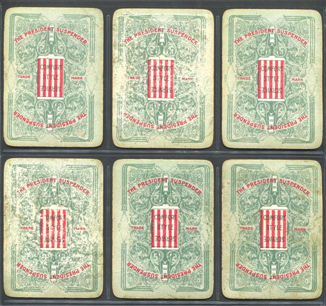 1904 President Suspender Playing Cards Complete Deck of (52) Plus Washington Joker