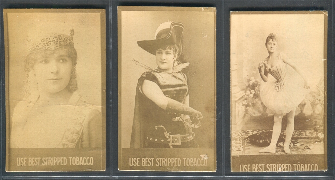 N650 Frishmuth Best Stripped Actresses Lot of (3) Cards