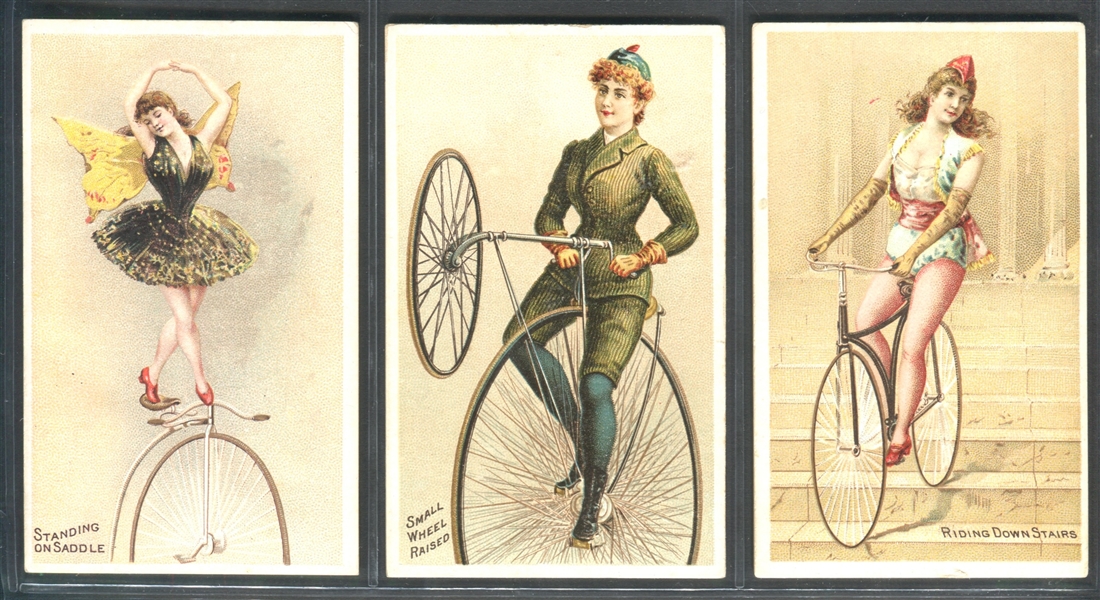 N100 Duke Honest Long Cut Bicycle and Trick Riders Lot of (3) Cards