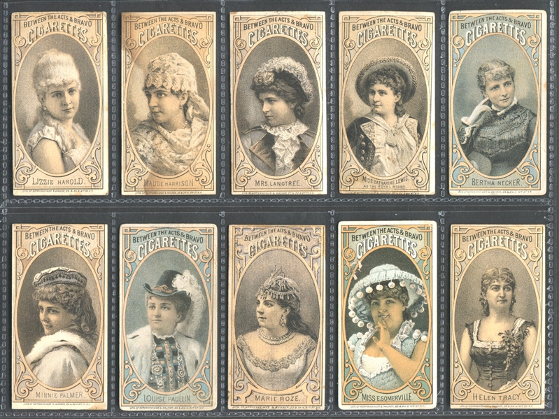 N342-1 Hall's Between the Acts Actresses Lot of (35) Cards