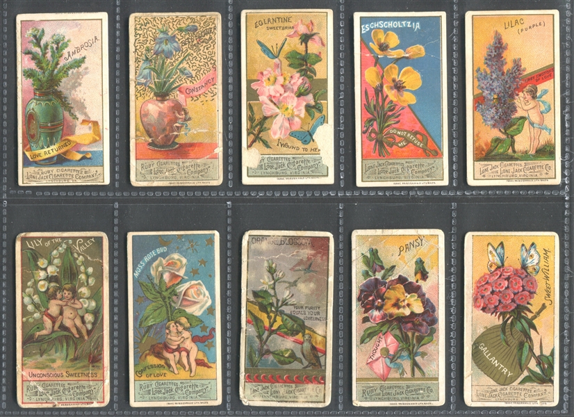 N366 Lone Jack Language of Flowers Lot of (10) Cards