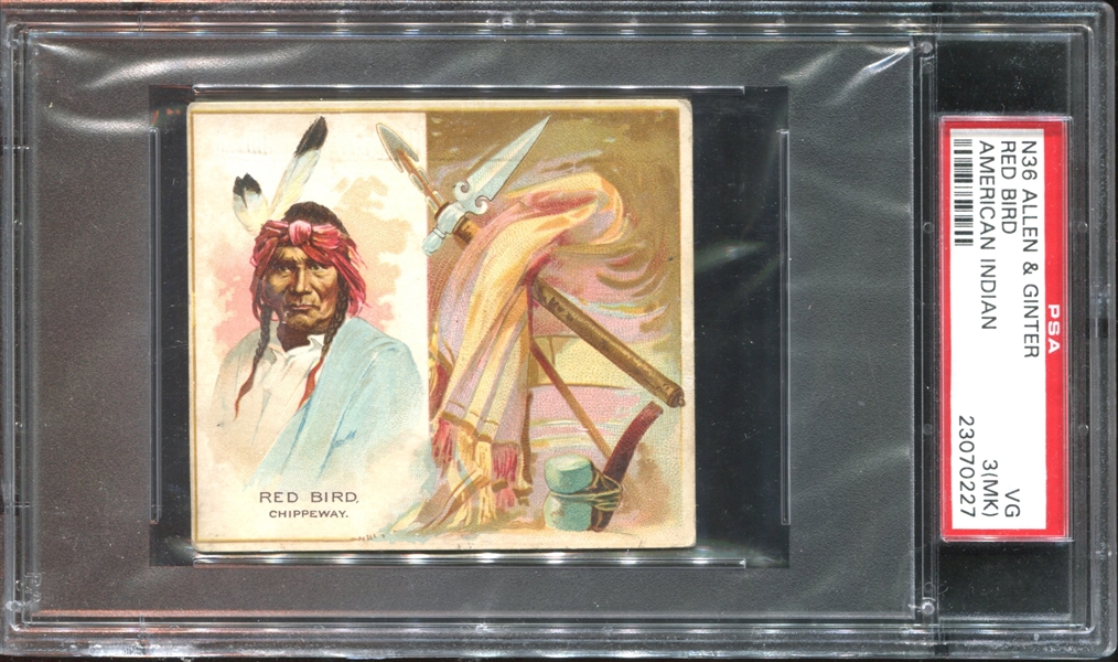 N36 Allen & Ginter American Indian Lot of (2) Cards with PSA3