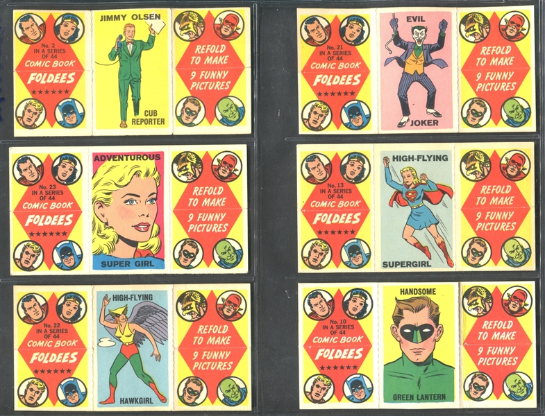 1966 Topps Comic Book Foldees Lot of (6) Cards