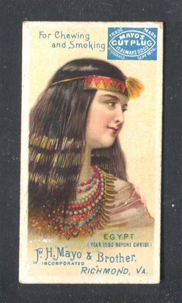 N305 Mayo Cut Plug Head Dresses Type Card - Egypt Year 1500 B.C.