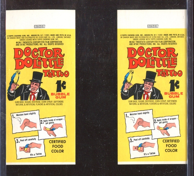 1967 Topps Dr. Dolittle Tattoos Lot of (2)