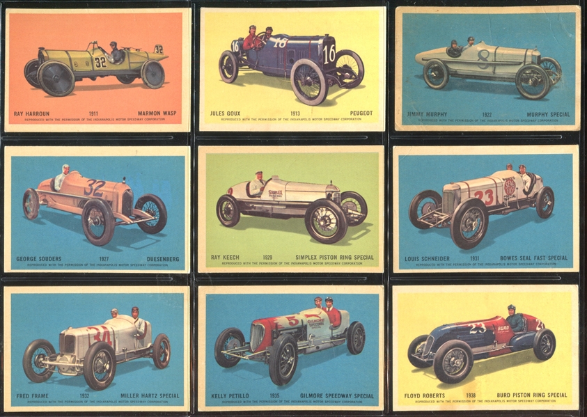 V338-2 Parkhurst Indianapolis 500 Winners Lot of (18) Cards