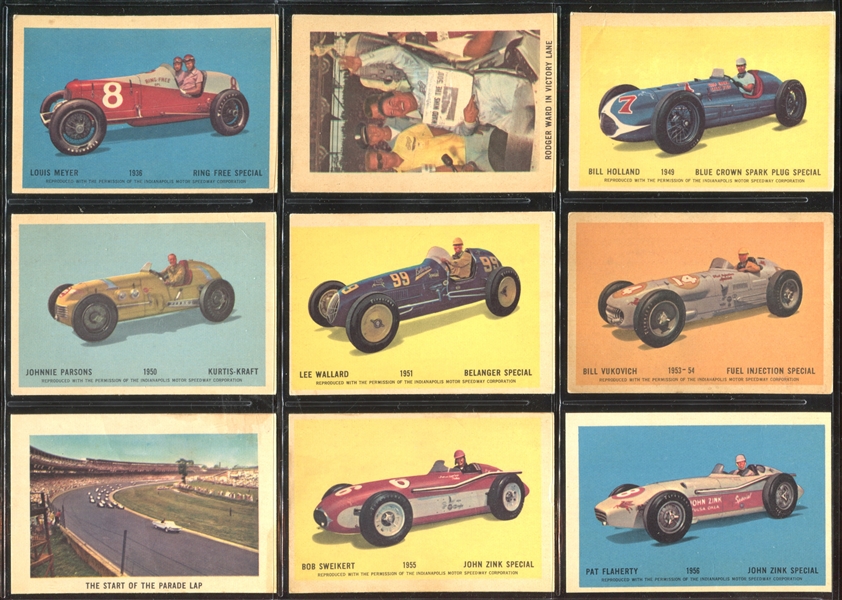 V338-2 Parkhurst Indianapolis 500 Winners Lot of (18) Cards