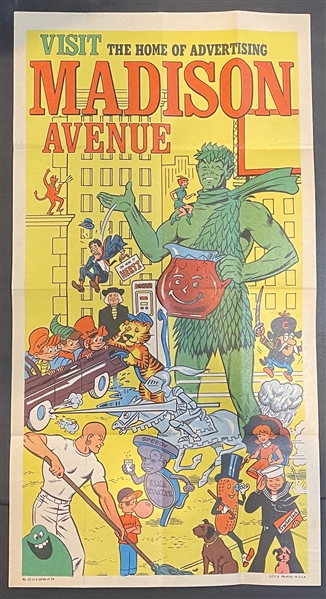 1967 Topps Funny Travel Posters #23 Madison Avenue