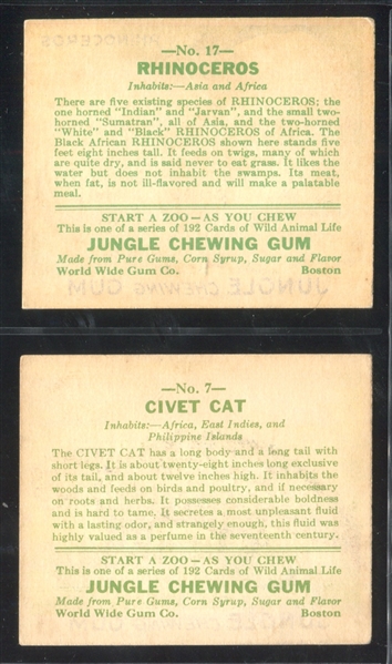 R78 Goudey Jungle Gum Lot of (2) Cards