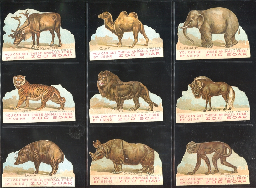 H679-6 Zoo Soap Die Cuts Lot of (15) Cards