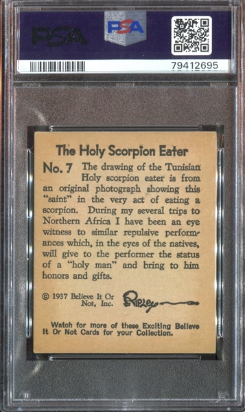 R21 Wolverine Gum Believe it or Not #7 Holy Scorpion Eater PSA6 EXMT