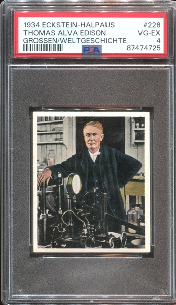 1934 Eckstein-Halpaus (Germany) #226 Thomas Alva Edison PSA4 VGEX