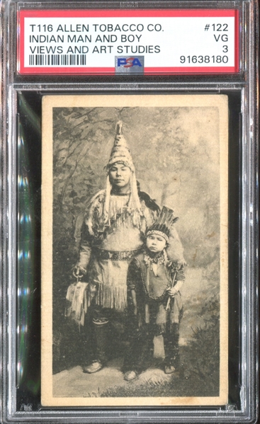 T116 Telonette Views and Art Studies #122 Indian Man and Boy PSA3 VG