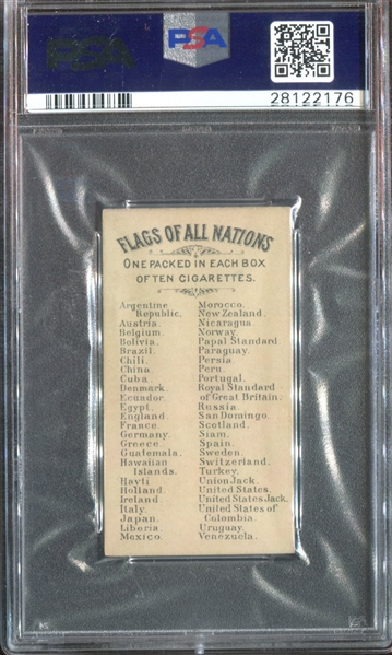 N9 Allen & Ginter Flags of the World (Series 1) San Domingo PSA6 EX-MT