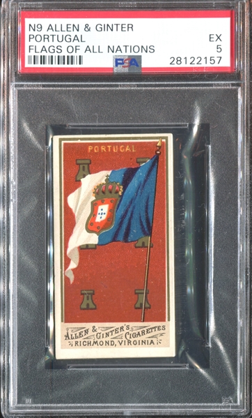 N9 Allen & Ginter Flags of the World (Series 1) Portugal PSA5 EX