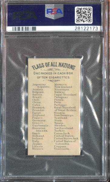 N9 Allen & Ginter Flags of the World (Series 1) Nicaragua PSA5 EX