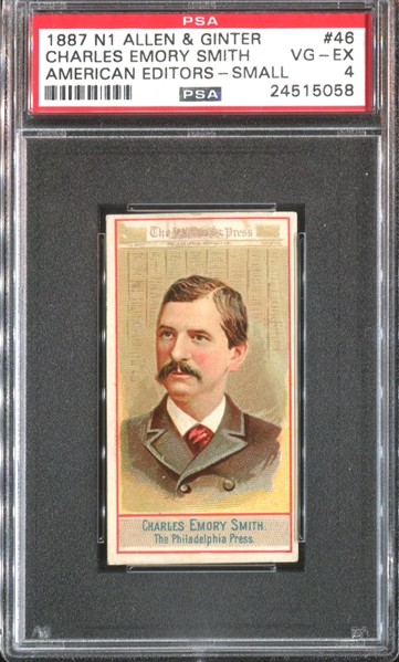 N1 Allen & Ginter American Editors #46 Charles Emory Smith PSA4 VGEX