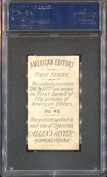 N1 Allen & Ginter American Editors #46 Charles Emory Smith PSA4 VGEX