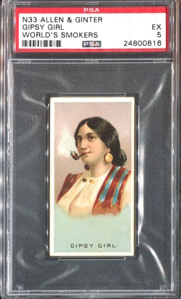 N33 Allen & Ginter World's Smokers Gipsy Girl PSA5 EX