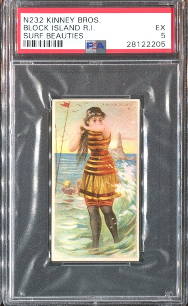 N232 Kinney Bros Surf Beauties Block Island RI.  PSA5 EX