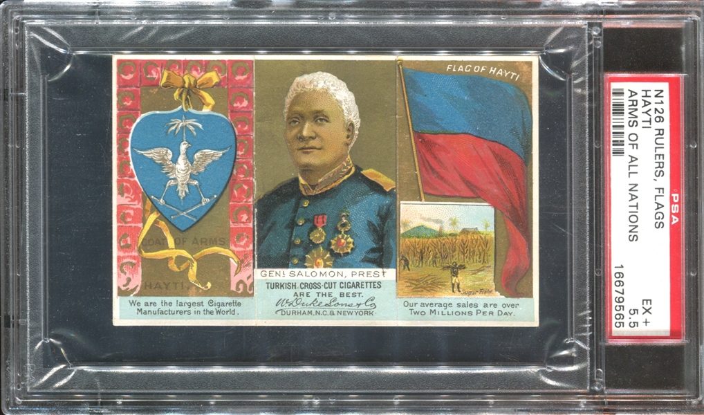 N126 Duke Rulers, Flags - Hayti - PSA5.5 EX+