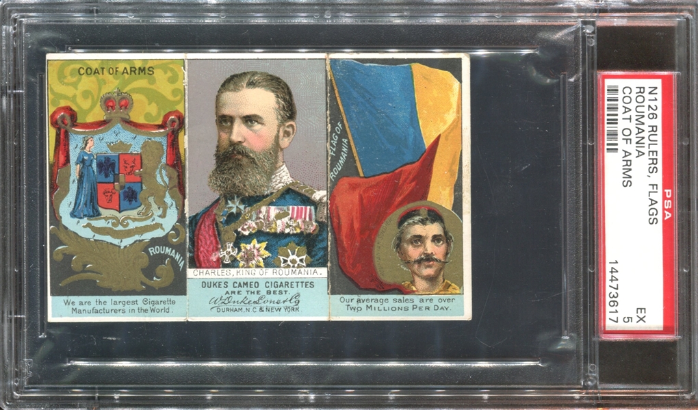 N126 Duke Rulers, Flags - Roumania - PSA5 EX