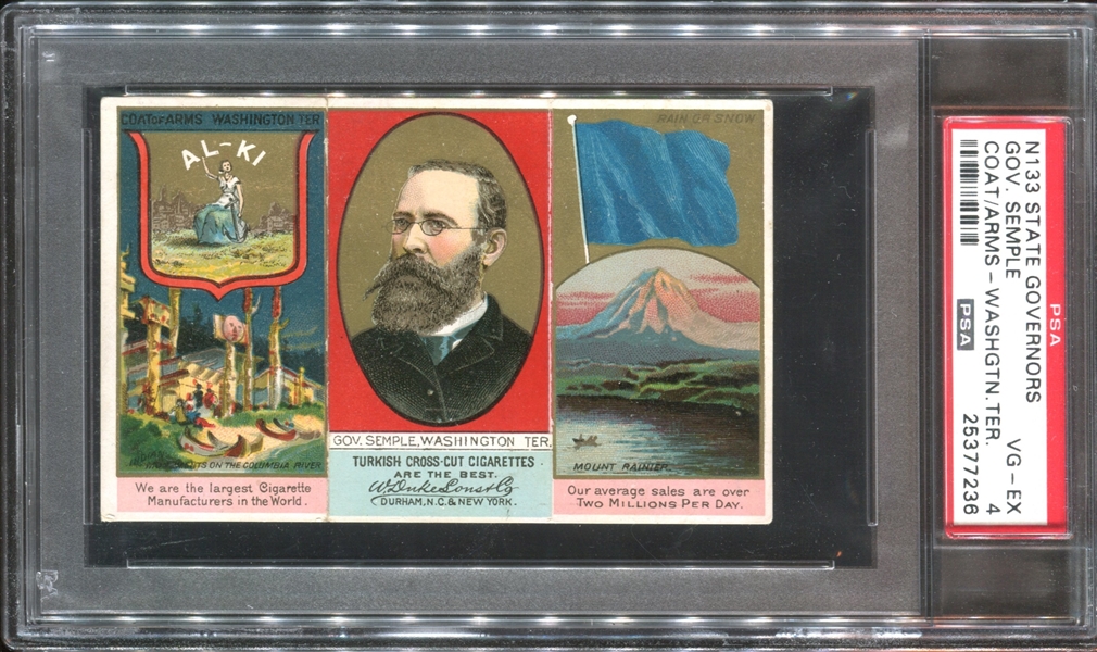 N133 Duke State Governors - Washington Territory PSA4 VGEX