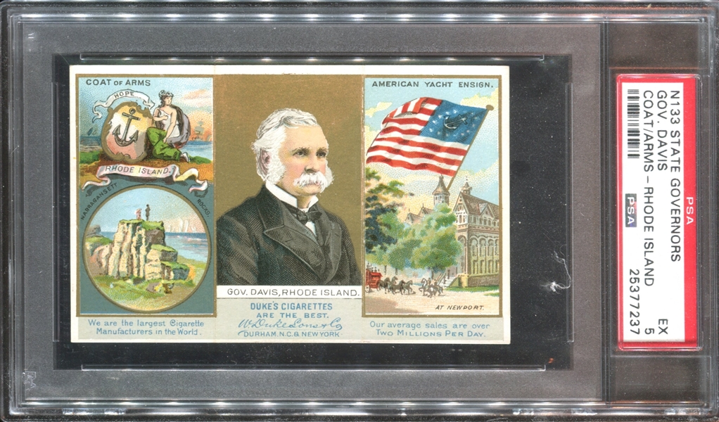 N133 Duke State Governors - Rhode Island - PSA5 EX