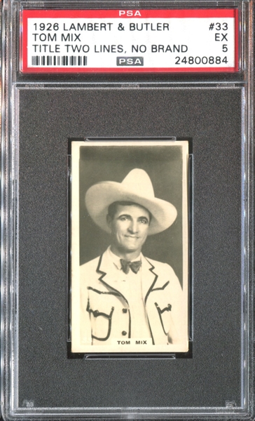 1926 Lambert & Butler #33 Tom Mix PSA5 EX