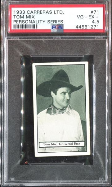 1933 Carreras Personality Series #71 Tom Mix PSA4.5 VGEX+