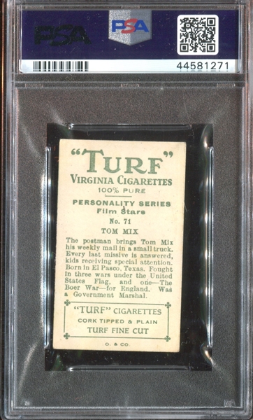 1933 Carreras Personality Series #71 Tom Mix PSA4.5 VGEX+