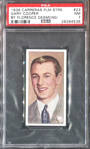 1936 Carreras Film Stars #23 Gary Cooper PSA7 NM