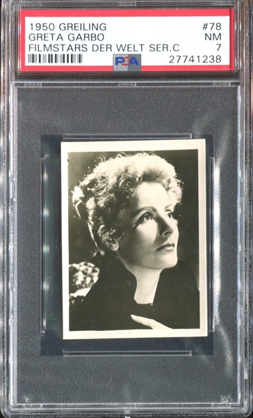 1950 Greiling Filmstars Der Welt #78 Greta Garbo PSA7 NM