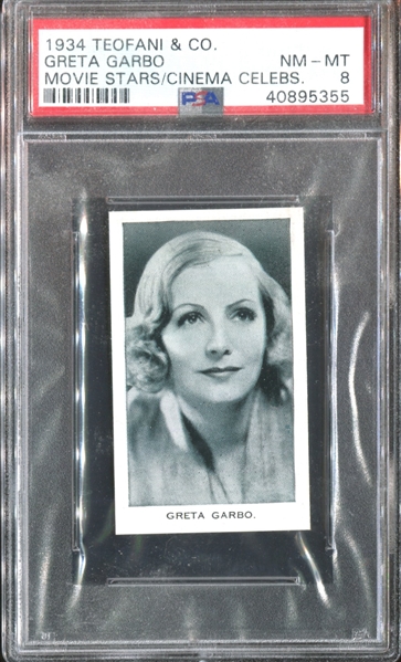 1934 Teofani Movie Stars - Greta Garbo PSA8 NM-MT