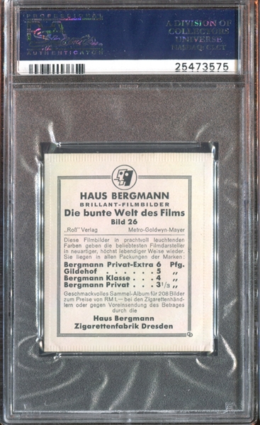 1935 Haus Bergmann Brillant-Filmbilder #26 Greta Garbo PSA5 EX