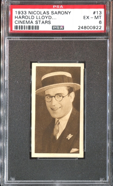 1933 Nicolas Sarony Cinema Stars #13 Harold Lloyd PSA6 EXMT