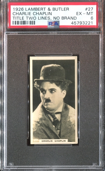 1926 Lambert & Butler #27 Charlie Chaplin PSA6 EXMT