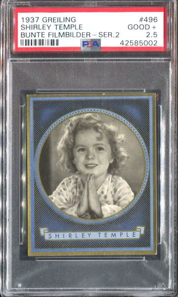 1937 Greiling Bunte Filmbilder (Series 2) #496 Shirley Temple PSA2.5 Good+