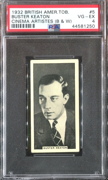 1932 British American Tobacco Cinema Artistes #5 Buster Keaton PSA4 VGEX