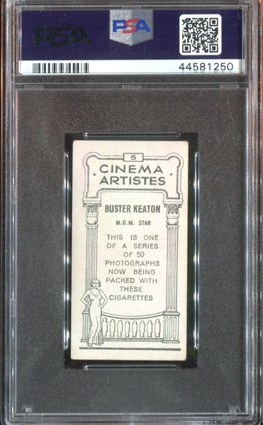 1932 British American Tobacco Cinema Artistes #5 Buster Keaton PSA4 VGEX